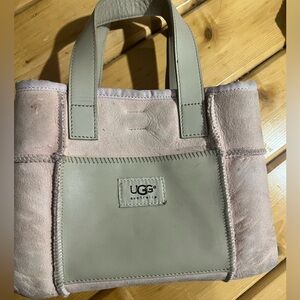 Ugg mini tote purse leather suede